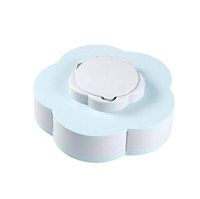 AXZHYX Bowl Creative Nordic Style Rotating Flower Box Box Candy Box Living Room Dried Fruit Box Compartment with Cover Fruit Plate Hotel Tableware Home Noodles Boiled Fish Soup Bowl (Color : Blue)