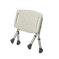 Shower Chair Foldable Bath Stool Home Anti-Skid Height Adjustable (Color : White)