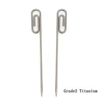 Metal Hookah Foil Poker, Grade 2 Titanium Poker Tool, GR2 Wax Carving Tool Set, Tobacco Hookah Shisha Foil Hole Poker Puncher, Large-Eye Blunt Needles, Sturdy & Durable,2pcs