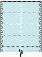 Compulabel Pinfeed Cards Fanfold 90 Pound, 5" x 3", Blue (210508)