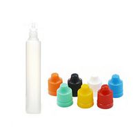 AngelaKerry 5/10/20pcs 30ml Plastic Unicorn Tip Bottle with Dropper Childproof Caps LDPE(14pcs 30ml,Mix Color with Dropper Cap)