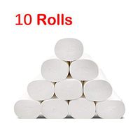 Mefezi 10 Rolls Toilet Paper, Strong and Highly Absorbent 3-Ply Home and Kitchen Paper for Daily Use