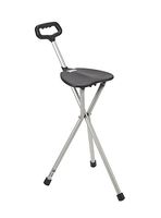 Drive Medical Folding Lightweight Cane Seat Silver