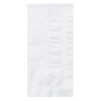 Hoffmaster 010047 Premium Dinner Napkin, Greek Key Embossed, 3-Ply, 1/8 Fold, 17" Length x 17" Width, White (Case of 600)