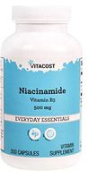 Vitacost Niacinamide (Vitamin B-3) - No Flush Niacin - 500 mg - 200 Capsules