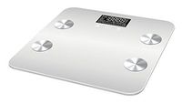 Bluetooth Smart Body Fat Scale with iOS/Android App - Digital Body Bathroom Scale for Body Weight, Body Fat, Water, Muscle Mass, BMR, Bone Mass and Visceral Fat, 400 lbs, Creamy White