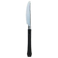 Amscan 436901.1 Classic Choice Premium Cutlery disposable-knives, 7 1/2", Black/Silver