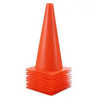 12 inch Traffic Cones - 10 Pack of Field Marker Cones for Outdoor Activity & Festive Events (Orange)