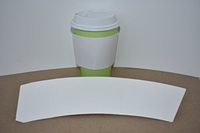 BriteVision "Generic White" Hot Beverage Cup Sleeves, (non-embossed, smooth surface) 1200Ct., Fits 12, 16 and 20 once paper cups