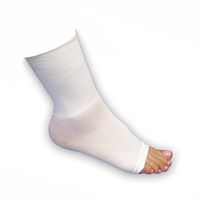 AT Surgical Athletic Pull-On Mid-Calf Ankle Compression Sleeve, White (Small)