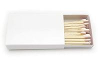 250 Plain White Cover Wooden Matches Box Matches (5 BOXES OF 50)