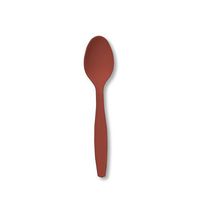 Creative Converting Touch of Color Premium 24 Count Plastic Spoons, Brick