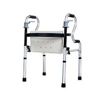 HYXQY-ZY Bariatric Adult Walking Frame Lightweight | Folding Walker with Seat for Seniors | Mobility Aid for Handicap Adjustable Height (Non-Slip, Safe and Stable)
