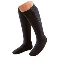 Starmace Closed Toe 30-40 mmHg Zipper Compression Medical Support Leg Calf Socks (Black, 5X-Large)