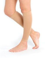 Sheer Graduated Compression Calf/Shin Splint Firm Support Sleeves - One Pair (XX-Large, Beige)