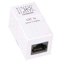 SF Cable CAT5e RJ45 Inline Ethernet Crossover Coupler White