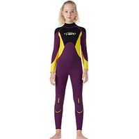 Meet&sunshine Kids Scuba One-Piece Diving Suit, Neoprene Snorkeling Wetsuit Surfing Swimwear (Purple, L)