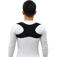 JIAOZHENG Adult Correction Belt, Anti-Humpback Back Braces Fixed with Back Potential Correction Black