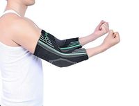 Doc Miller Premium Elbow Sleeve 1 Pair Brace Support for Golf Tennis Elbow Arthritis Tendonitis Post Workout Increases Circulation Eases Swelling (Green, Large)