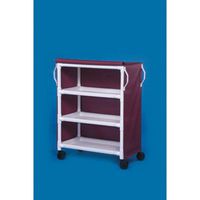 Deluxe 3 Shelf Linen Cart Spacing Size: 16", Mesh Cover Color: Blue