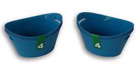 Bowls Craft Organization Plastic Containers - 8 Pack ( Blue )