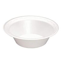 Genpak LAM21- Elite Laminated Foam Dinnerware, Bowl, 12oz, White, 125/pack, 8 Pack/carton