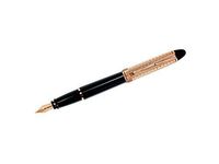 Aurora Ipsilon Rose Gold and Black Quadra Fountain Pen (Medium)