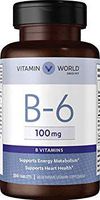 Vitamin World B-6 100mg, Supports Energy Metabolism, Supports Heart Health 250 Tablets