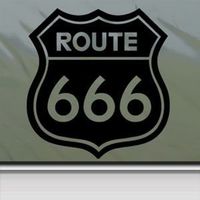 So Cool - Route 666 Rob Zombie - Vinyl 6" tall (color: BLACK) decal laptop tablet skateboard car windows sticke