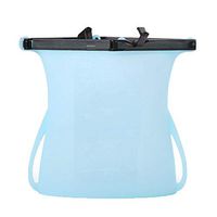 Gmgod_❤️Silicone Food Bag,Sealed Fruit Flesh Milk Reusable Sealed Silicone Food Storage Bag Blue