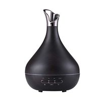 BBSKIN 300ML Essential Oil Diffuser, Smart Natural Deep Wood Grain Aroma Cool Mist Humidifier With Waterless Auto Shut-Off, 14 LED Color Changing Night Lights&Time Setting for Office, Home, Bedroom