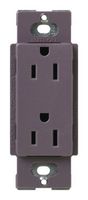 Lutron SCR-15-PL Satin Colors 15A Electrical Socket Duplex Receptacle, Plum