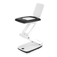 LED Magnifier Lighted, Foldable Daylight Bright Full Spectrum Glass Lens 3X Magnifying Lamp for Reading Task Craft Lighting