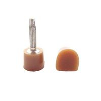 Happyupcity 6 Pairs Women Lady Beige 10MM 0.4Inch Size Fine Core U Shaped High Heel Shoes Tips Manufacture Repair Replacement Dowels High Heel Cap Protectors Non-Slip Durable Reduce Footsteps Noise