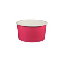 6 oz Yogurt Paper Cups- 1000 Count (Solid Pink)