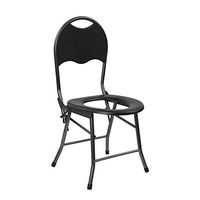 LSX--Bedside Commode Chair Toilet Chair, Carbon Steel Backrest Toilet Seat Toilet Chair Elderly Pregnant Women Portable Toilet Aid & (Color : A)