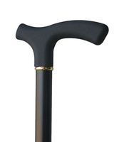 Wood Cane with Fritz Soft Touch Handle (Black Stain)