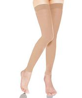 DCCDU Thigh High Compression Stockings, Firm Support 20-30 mmHg Gradient Compression with Silicone Band for Women & Men - Medical Support Hose Treatment Varicose Veins Swelling