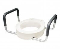 GF Health 6482R-2 Deluxe Round Toilet Seat Riser with Removable Armrest (Pack of 2)