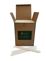 Kingseal Disposable Paper Drinking Straws, WHITE, Unwrapped, 7.75 inch Length x 0.6mm diameter,"Jumbo" Size, Biodegradable, Earth Friendly, Bulk Pack - 600 Straws per Box