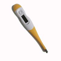Digital LCD Thermometer for Oral Armpit with Flexible Tip, Body Temperature Fast Accurate and Readings for Baby Kids and Adult (Yellow)
