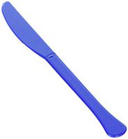Amscan Premium Heavy Weight Plastic Knives | Bright Royal Blue | Party Supply | 576 ct.