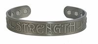 "Strength" Copper Magnetic Therapy Cuff 2000 Gauss Each Magnet