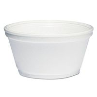 DART 8SJ20 Foam Container 8oz White 1000/Carton