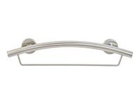 Lifeline Towel and Arched Grab Bar Combo - Home Mobility Aid | Smooth Grip | Brushed Nickel
