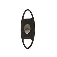 F.e.s.s. Products Cigar Cutter Serrated Blades - Stainless Steel Guillotine Style - Great for Gifts for Groomsman or Dad (Black)