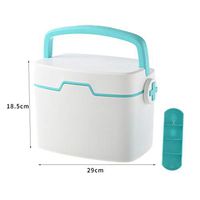 Medical Storage Box, Medicine Chest Large Capacity Multi-Layer First Aid Kit Small Pill Box for Family First Aid Classification-green2