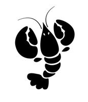 Cute lobster Vinyl Decal Sticker (BLACK)