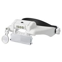 Loupe 1X 2X 8X Illumination Mobile Magnifier with 3 LED Lights HD Lens Microscope Photo Jewelry Identification Watch DIY Crafts Engraving and Repair White Magnifying Glass