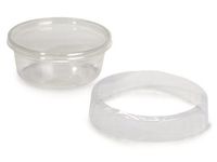 Clear Food Containers - 4-7/8" Dia.x1" Wide Shrink Bands 200 Gauge PVC - (4 Packs; 250 Per Pack) - Wraps-RSB1